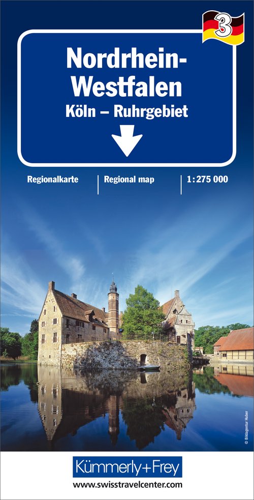 Deutschland, Nordrhein-Westfalen, Nr. 03, Strassenkarte 1:275'000
