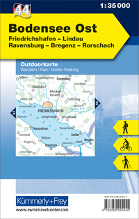 Deutschland, Bodensee Ost, Nr. 44, Outdoorkarte 1:35'000