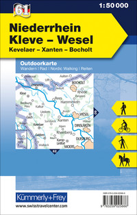 Deutschland, Niederrhein, Kleve - Wesel, Nr. 61, Outdoorkarte 1:50'000