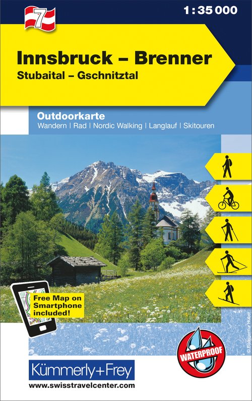 Österreich, Innsbruck - BrennerNr. 7, Outdoorkarte 1:35'000